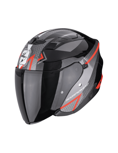SCORPION ОТКРЫТЫЙ МОТОЦИКЛЕТНЫЙ ШЛЕМ EXO-230 LOOP ЧЕРНЫЙ/КРАСНЫЙ