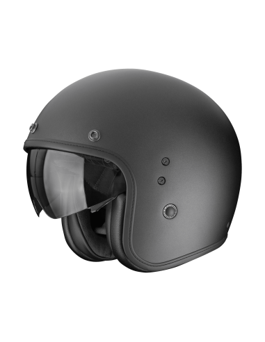 SCORPION BELFAST EVO MATT BLACK ATVIRAS MOTO ŠALMAS