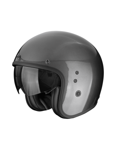 SCORPION BELFAST EVO METALLIC GREY OPEN MOTORCYCLE HELMET