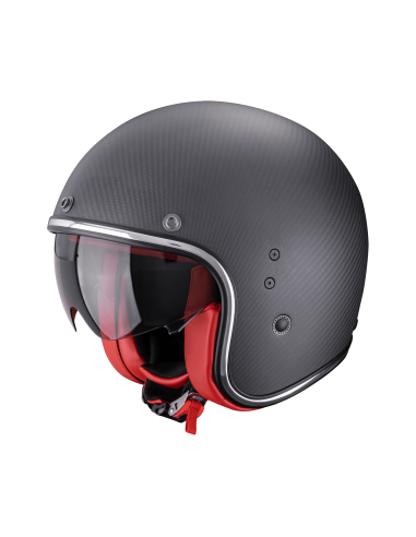 SCORPION ОТКРЫТЫЙ МОТОЦИКЛЕТНЫЙ ШЛЕМ BELFAST CARBON EVO MATT BLACK/RED