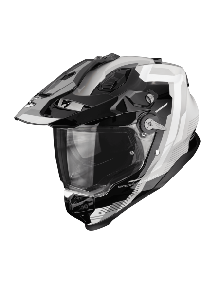 SCORPION ADF-9000 AIR PATROL BLACK/SILVER ADVENTURE MOTORCYCLE HELMET