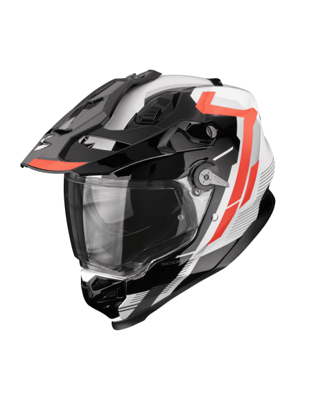 SCORPION ADF-9000 AIR PATROL BLACK/RED ADVENTURE MOTO ŠALMAS