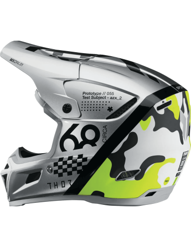 THOR REFLEX SPORT RIOT GRAY/ACID KROSINIS MOTO ŠALMAS