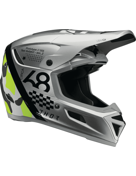 THOR REFLEX SPORT RIOT GRAY/ACID KROSINIS MOTO ŠALMAS