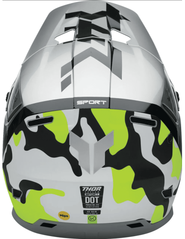 THOR REFLEX SPORT RIOT GRAY/ACID CROSS MOTO HELMET