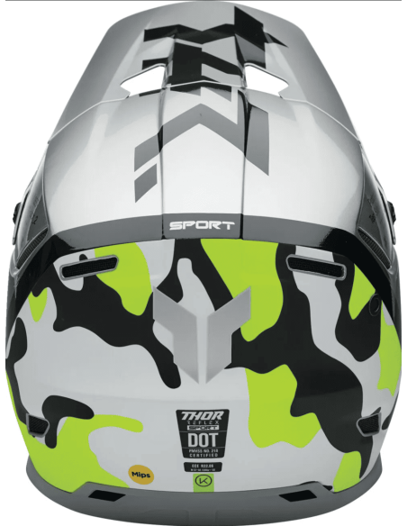 THOR REFLEX SPORT RIOT GRAY/ACID CROSS MOTO HELMET