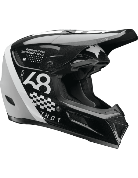 THOR REFLEX SPORT RIOT BLACK/WHITE KROSINIS MOTO ŠALMAS