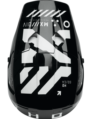 THOR REFLEX SPORT RIOT BLACK/WHITE KROSINIS MOTO ŠALMAS