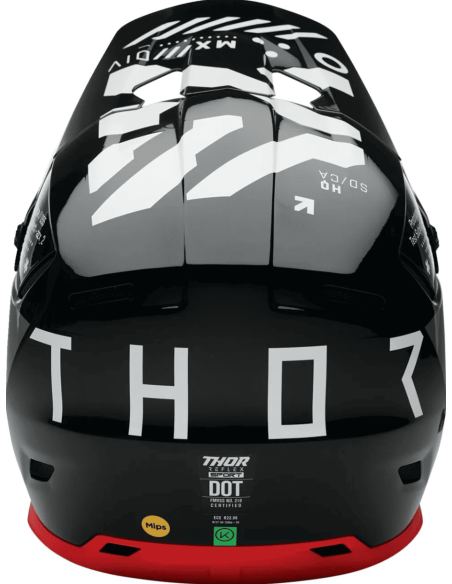 THOR REFLEX SPORT STRIKE BLACK/RED CROSS MOTO HELMET