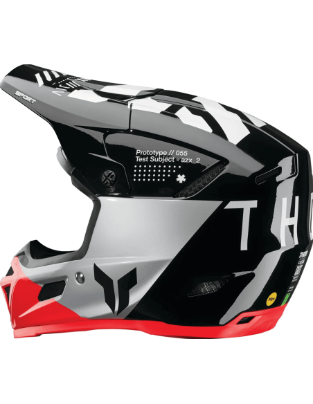 THOR REFLEX SPORT STRIKE BLACK/RED KROSINIS MOTO ŠALMAS