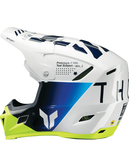 THOR REFLEX SPORT STRIKE NAVY/ACID CROSS MOTO HELMET