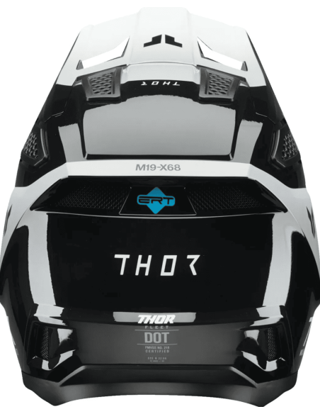 THOR FLEET STORM BLACK/WHITE KROSINIS MOTO ŠALMAS