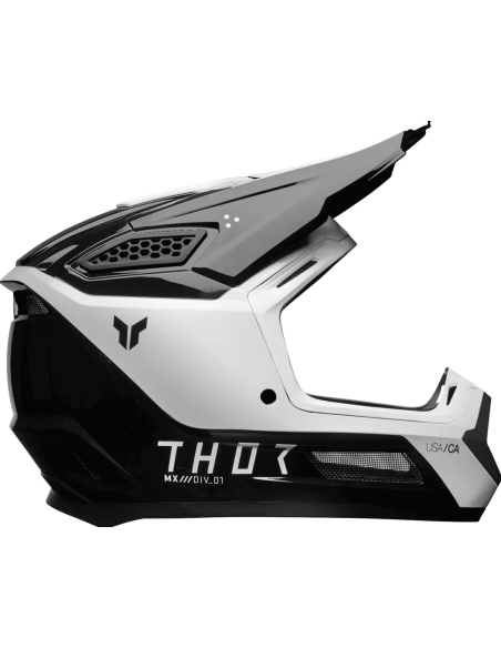 THOR FLEET STORM BLACK/WHITE KROSINIS MOTO ŠALMAS