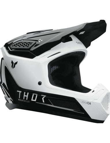 THOR FLEET STORM BLACK/WHITE CROSS MOTO HELMET