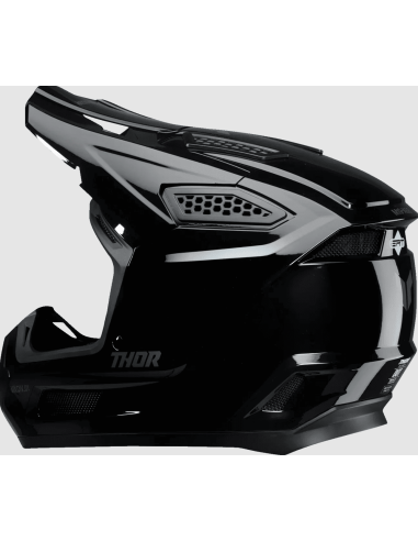 THOR FLEET BLACKOUT GLOSSY CROSS MOTO HELMET
