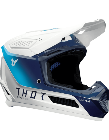 ДЕТСКИЙ МОТОШЛЕМ THOR KIDS FLEET STORM WHITE/NAVY CROSS