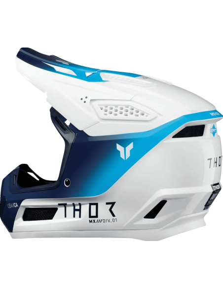 THOR KIDS FLEET STORM WHITE/NAVY CROSS MOTO HELMET