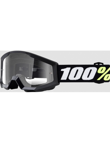 100% KIDS' STRATA BLACK/WHITE MOTOCROSS GOGGLES