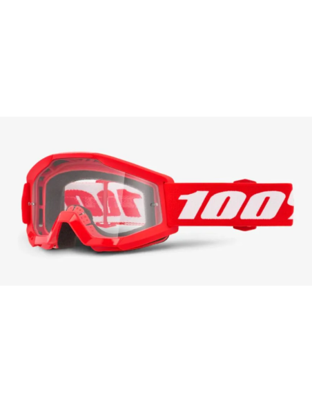 100% KIDS' STRATA RED/WHITE MOTOCROSS GOGGLES
