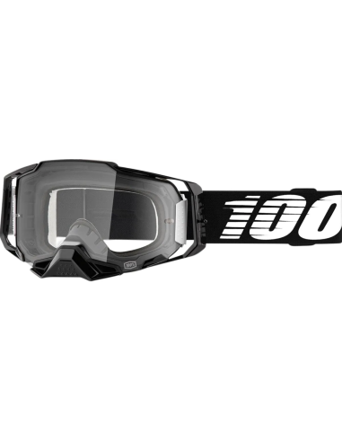 100% ARMEGA BLACK/WHITE MOTOCROSS GOGGLES