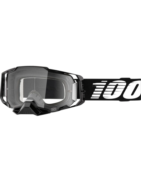 100% ARMEGA BLACK/WHITE MOTOCROSS GOGGLES