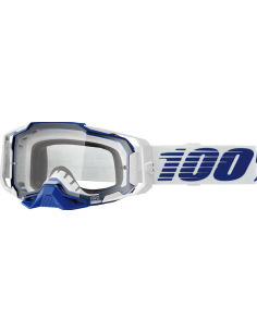 100% ARMEGA BLUE/DARK BLUE/WHITE MOTOCROSS GOGGLES