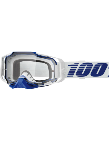 100% ARMEGA BLUE/DARK BLUE/WHITE MOTOCROSS GOGGLES