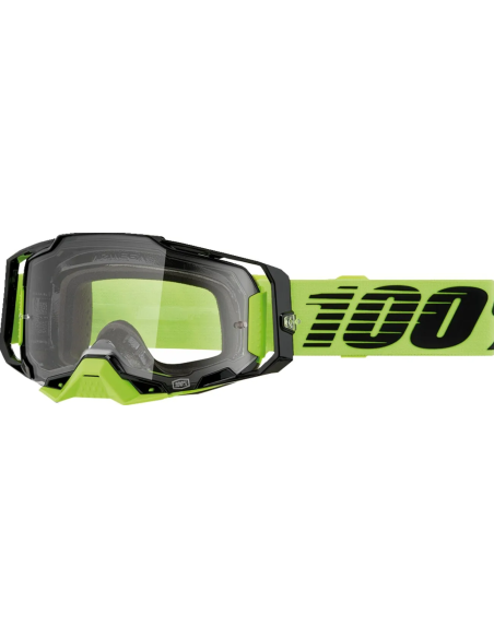 100% ARMEGA NEON YELLOW MOTOCROSS GOGGLES
