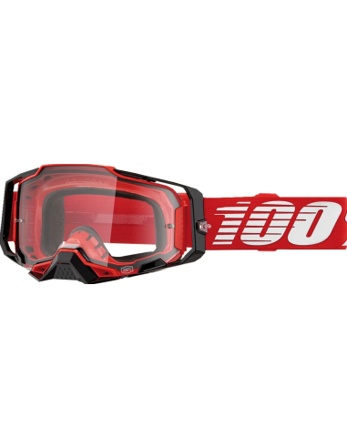 100% ARMEGA BLACK/RED/WHITE MOTOCROSS GOGGLES