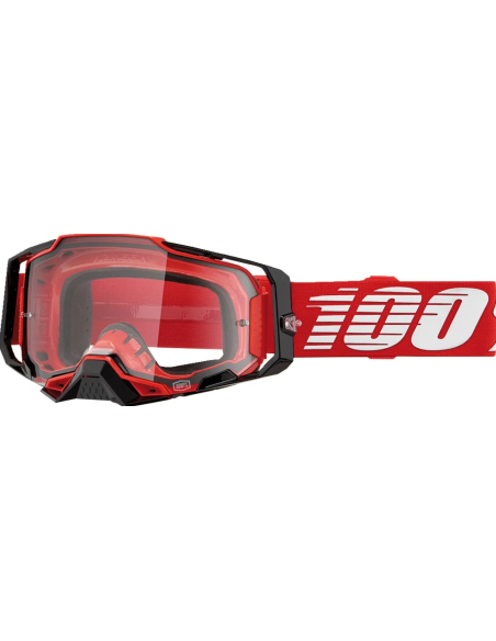 100% ARMEGA BLACK/RED/WHITE MOTOCROSS GOGGLES
