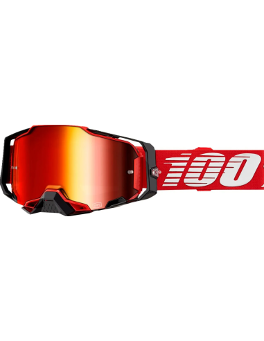 100% ARMEGA BLACK/RED-RED MOTOCROSS GOGGLES