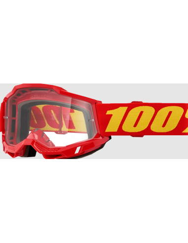 100% ACCURI 2 КРАСНЫЕ/ЖЕЛТЫЕ ОЧКИ ДЛЯ МОТОКРОССА