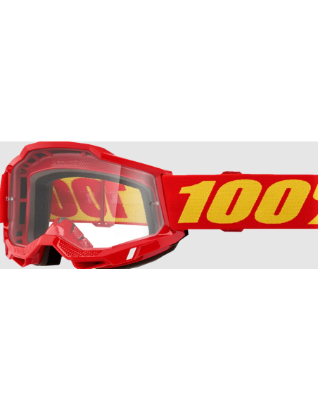 100% ACCURI 2 RED/YELLOW MOTOCROSS GOGGLES