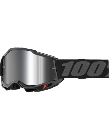 100% ACCURI 2 BLACK/GRAY-SILVER MOTOCROSS GOGGLES