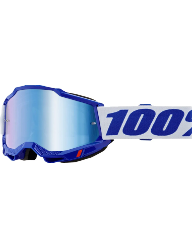 100% ACCURI 2 BLUE/WHITE-BLUE MOTOCROSS GOGGLES
