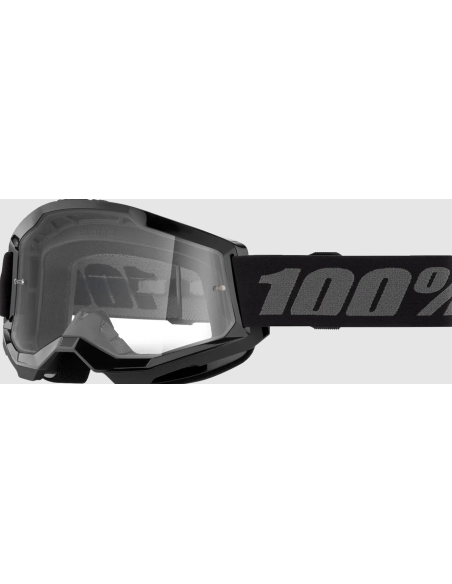 100% STRATA 2 BLACK/DARK GRAY MOTOCROSS GOGGLES