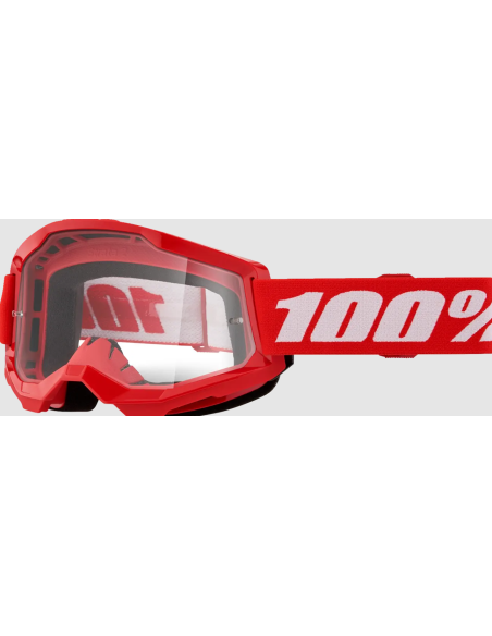 100% STRATA 2 RED/WHITE MOTOCROSS GOGGLES