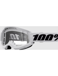 100% STRATA 2 BLACK/WHITE MOTOCROSS GOGGLES