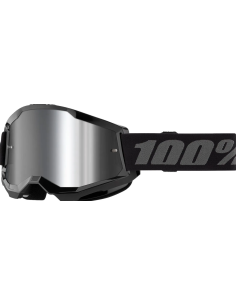 100% STRATA 2 BLACK/DARK GRAY-SILVER MOTOKROSO AKINIAI