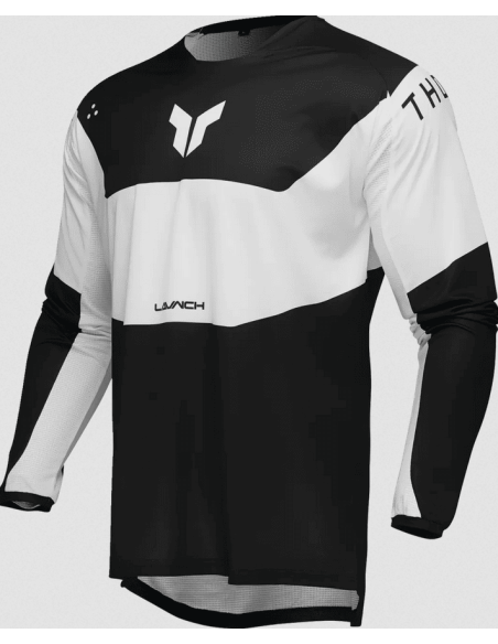 THOR LAUNCH STORM BLACK CROSS MOTO JACKET