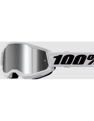 оЧКИ ДЛЯ МОТОКРОССА 100% STRATA 2 ЧЕРНЫЙ/БЕЛО-СЕРЕБРИСТЫЙ