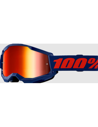 оЧКИ ДЛЯ МОТОКРОССА 100% STRATA 2 ТЕМНО-СИНИЙ/КРАСНЫЙ