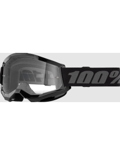 100% KIDS STRATA 2 BLACK/DARK GREY MOTOCROSS GOGGLES