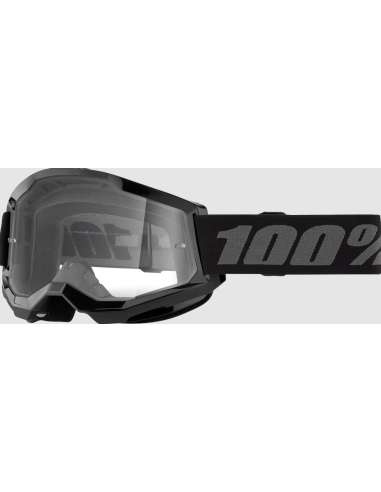 100% KIDS STRATA 2 BLACK/DARK GREY MOTOCROSS GOGGLES