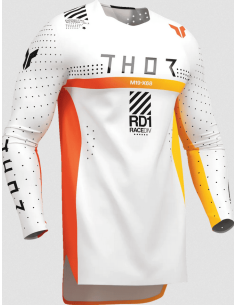 THOR SPORTMODE SYNTH WHITE CROSS MOTO JACKET
