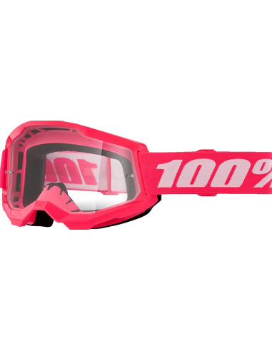 100% KIDS' STRATA 2 PINK/WHITE MOTOCROSS GOGGLES