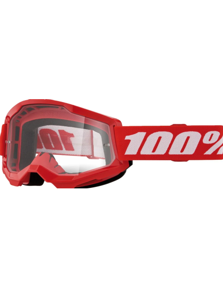 100% KIDS' STRATA 2 RED/WHITE MOTOCROSS GOGGLES