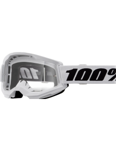 100% KIDS STRATA 2 BLACK/WHITE MOTOCROSS GOGGLES