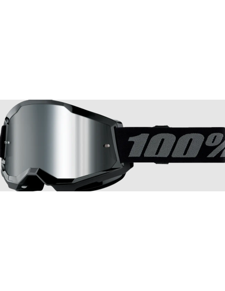 дЕТСКИЕ ОЧКИ ДЛЯ МОТОКРОССА 100% STRATA 2 BLACK/DARK GREY-SILVER
