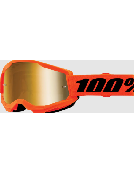 дЕТСКИЕ ОЧКИ ДЛЯ МОТОКРОССА 100% STRATA 2 BLACK/ORANGE-GOLD
